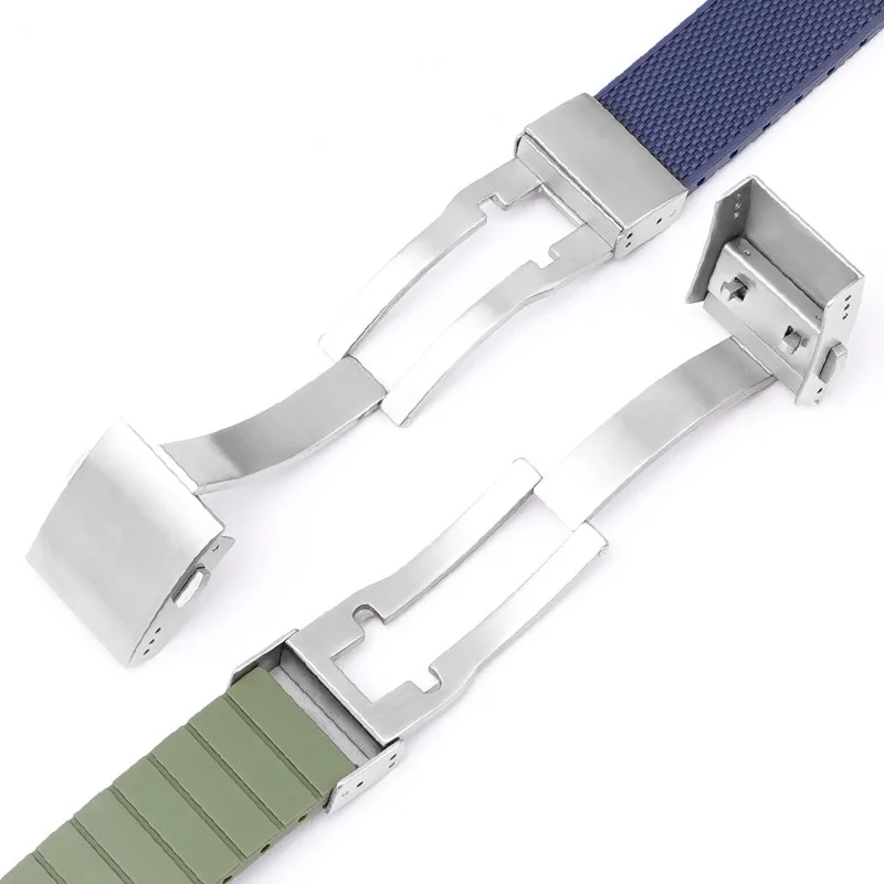 Cinturino di ricambio per cinturino per orologio in gomma Longines HydroConquest fibbia pieghevole accessori per bracciale per orologio sportivo subacqueo 21mm