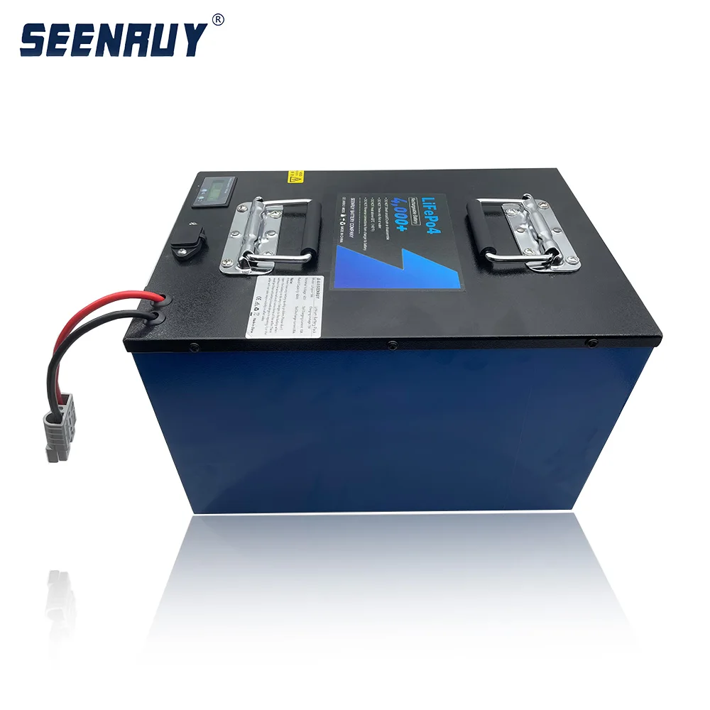 SEENRUY 48V 60V 72V 50Ah 60Ah LiFepo4 Lithium Battery Pack with BMS for Motorhome Electric Car Solar Energy Provide 10A Charger