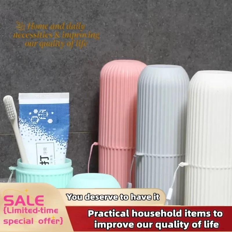 1/2Pcs Travel Camping Storage Box Organizer Travel Toiletries Storage Cup New Creat table Toothbrush Protect Holder Cup Case
