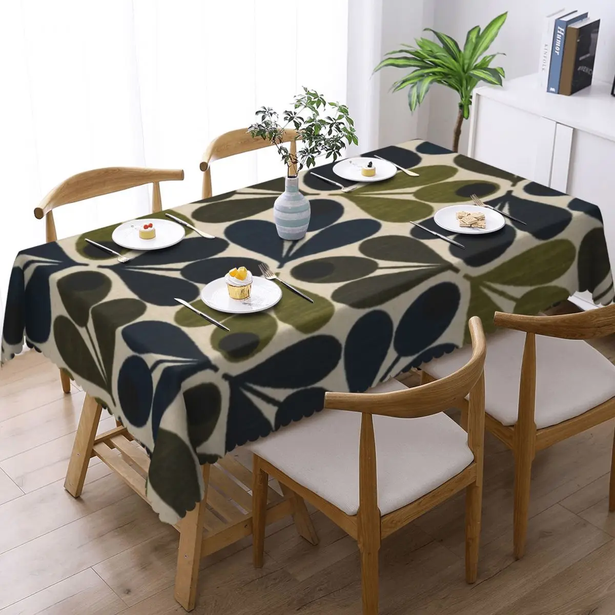 Abstract Acorn - Orla Kiely Customized Rectangular Tablecloth Waterproof Table Cover for Festival Party Decorations Table Cloth