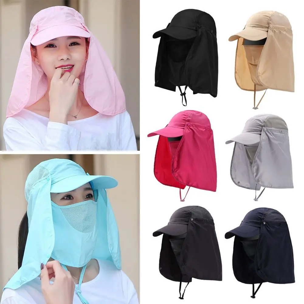 

Outdoor UV Sun Protection Summer Fishing Sun Hat Adjustable Breathable Baseball Cap Neck Face Sunshade Hat