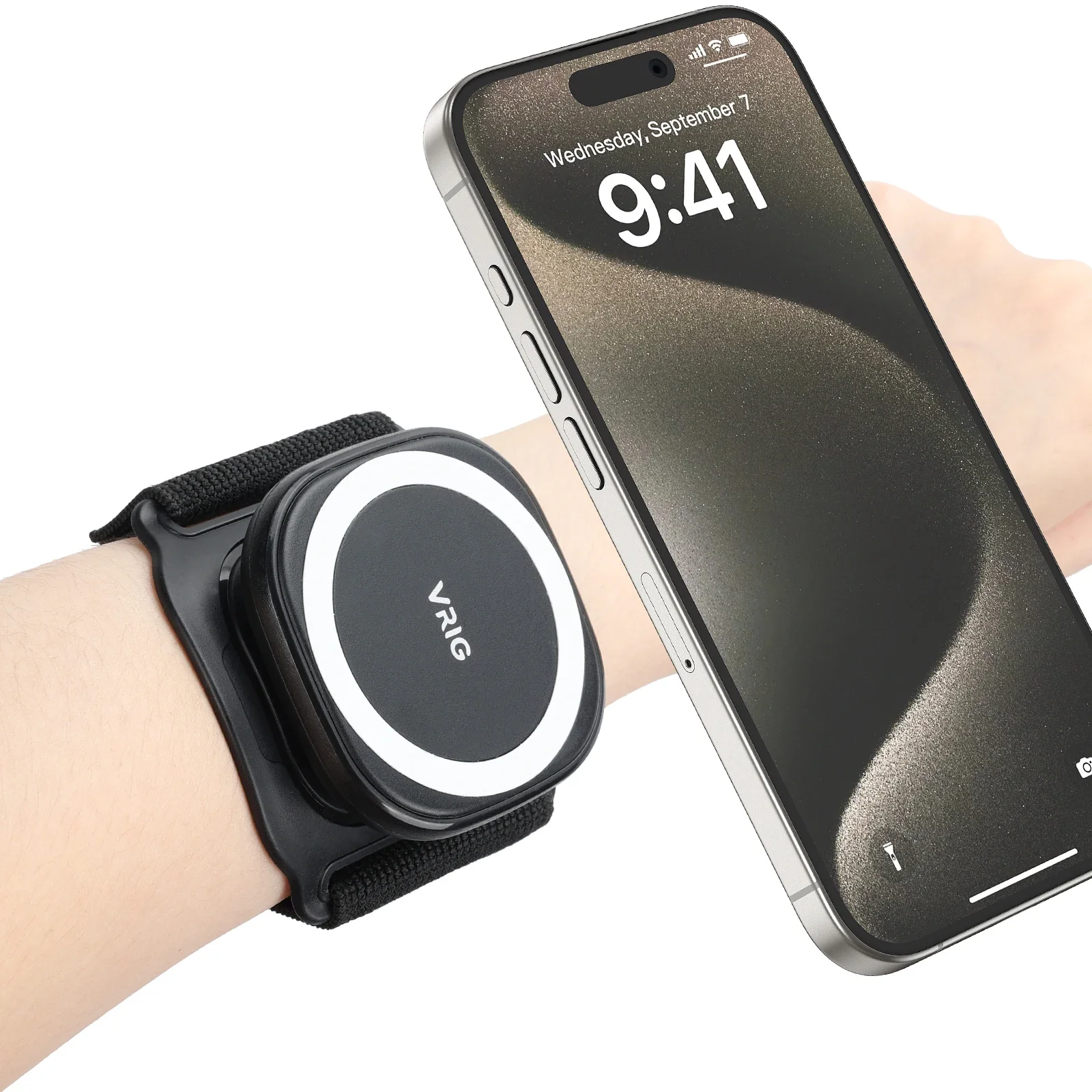 

UURig VRIG Phone Magnetic Holder Wrist Strap Bracket Quick Release Arm Band Phone Holder Stand Wristband for Running Cycling