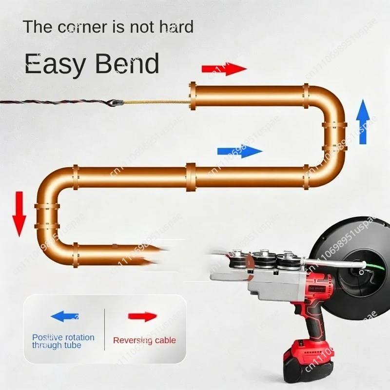 NEW Threading Machine Threading Device Automatic Electric Wire Puller Cable Push Wall Rechargeable Li-Ion Stringing Machine