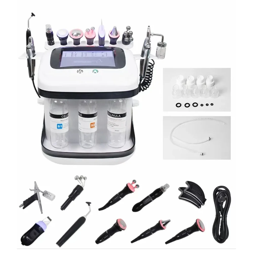 10 In 1 Waterstof Zuurstof Dermabrasie Machine H2o2 Kleine Bubble Moisturizer Hydrofacial Schoonheid Apparaat Aqua Peeling Huidverzorging Spa