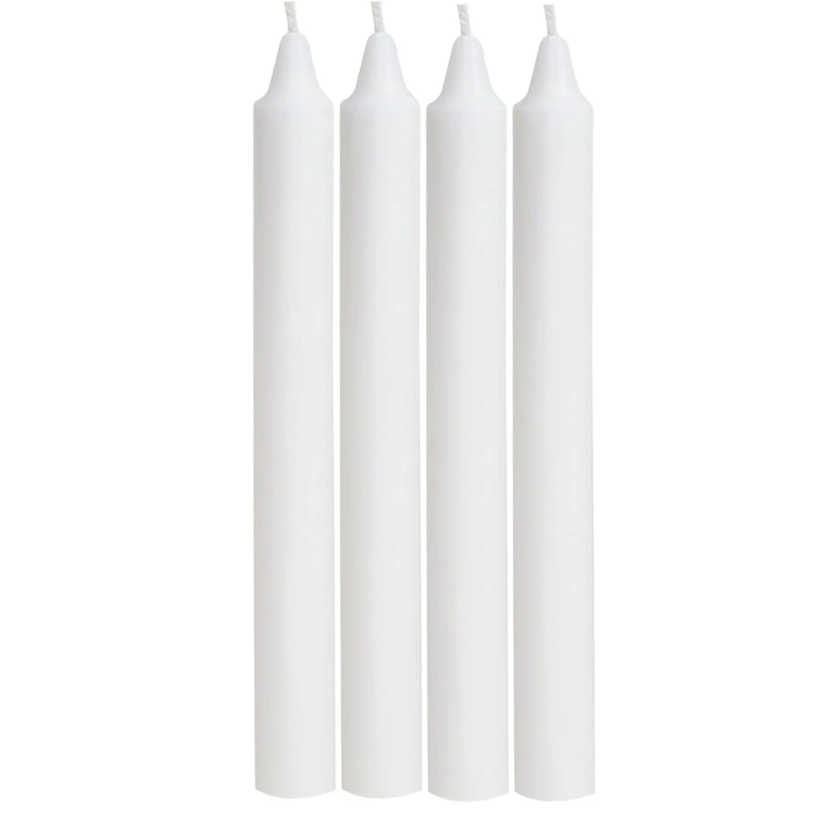 4Pack Taper Candles Unscented, Smokeless Dinner Candle Set for Halloween, Household, Wedding, Party and Home Décor Candlesticks