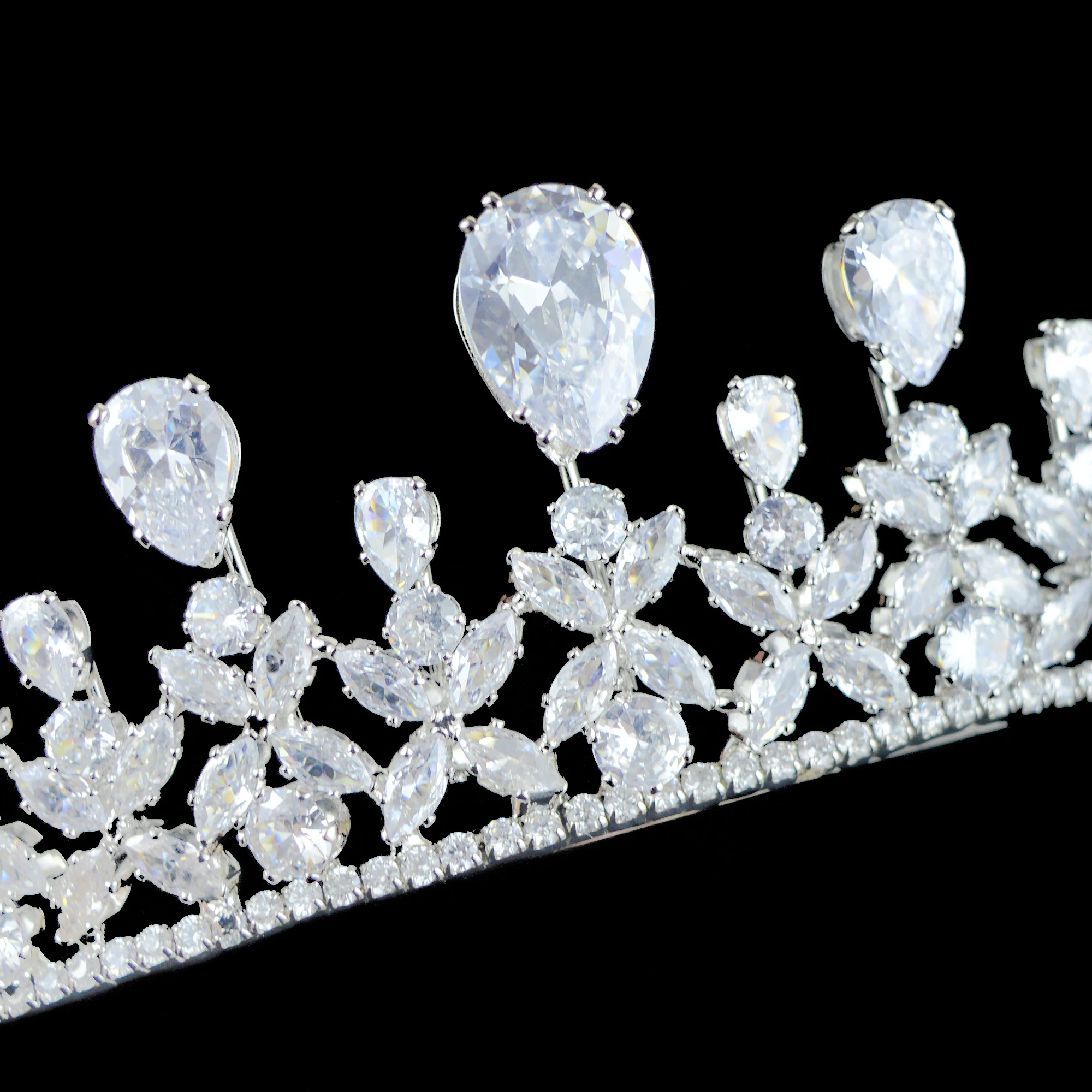 Princess Crowns Tiaras For Wedding Bride Headband CZ Zirconia Birthday Party Sweet 16 Crown Bridal Headdress Prom Hair Jewelry