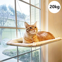 Cute Cat Hanging Beds Comfortable Sunny Window Seat Mount Bearing 20kg Strong Cats Hammock Cat Bed Shelf Seat Hammock For Cats