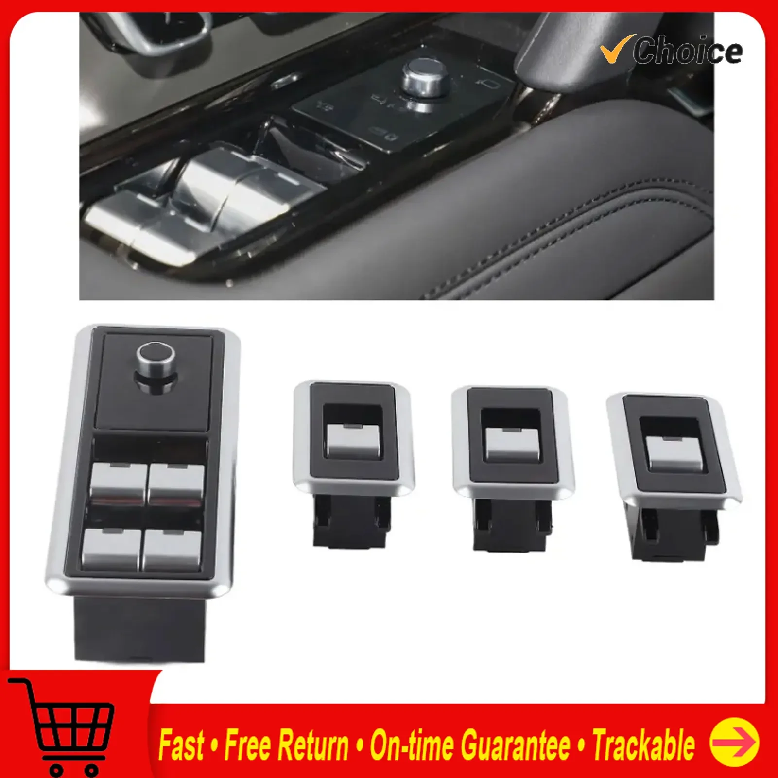 

LCD Power Door Window Lift Control Buttons Smooth Window Control Kit Exquisite Workmanship Perfect Fit for Car Range Rover