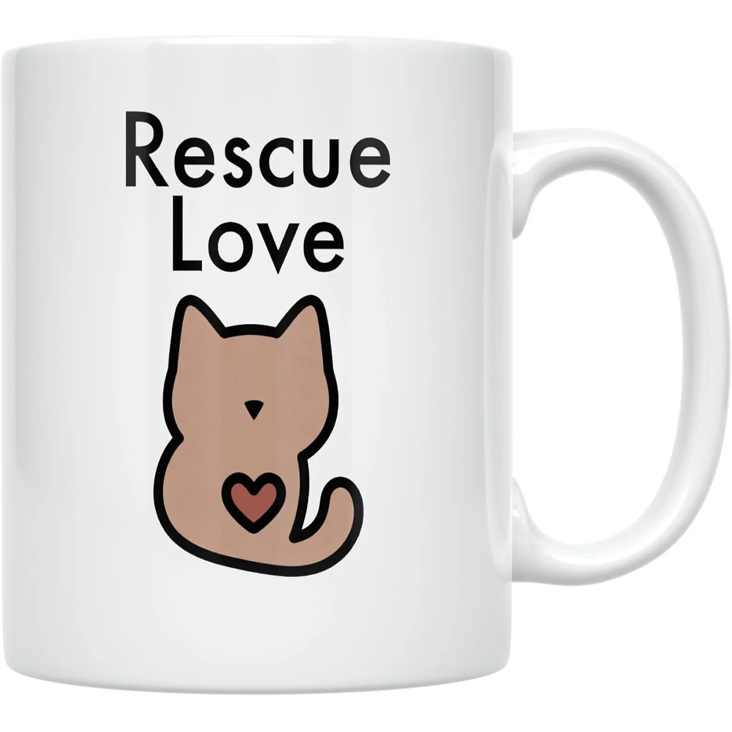 Ceramic Coffee Mug Adopt a Cat Rescue Love Design 11oz Gift for Animal Lovers Ceramic teacup