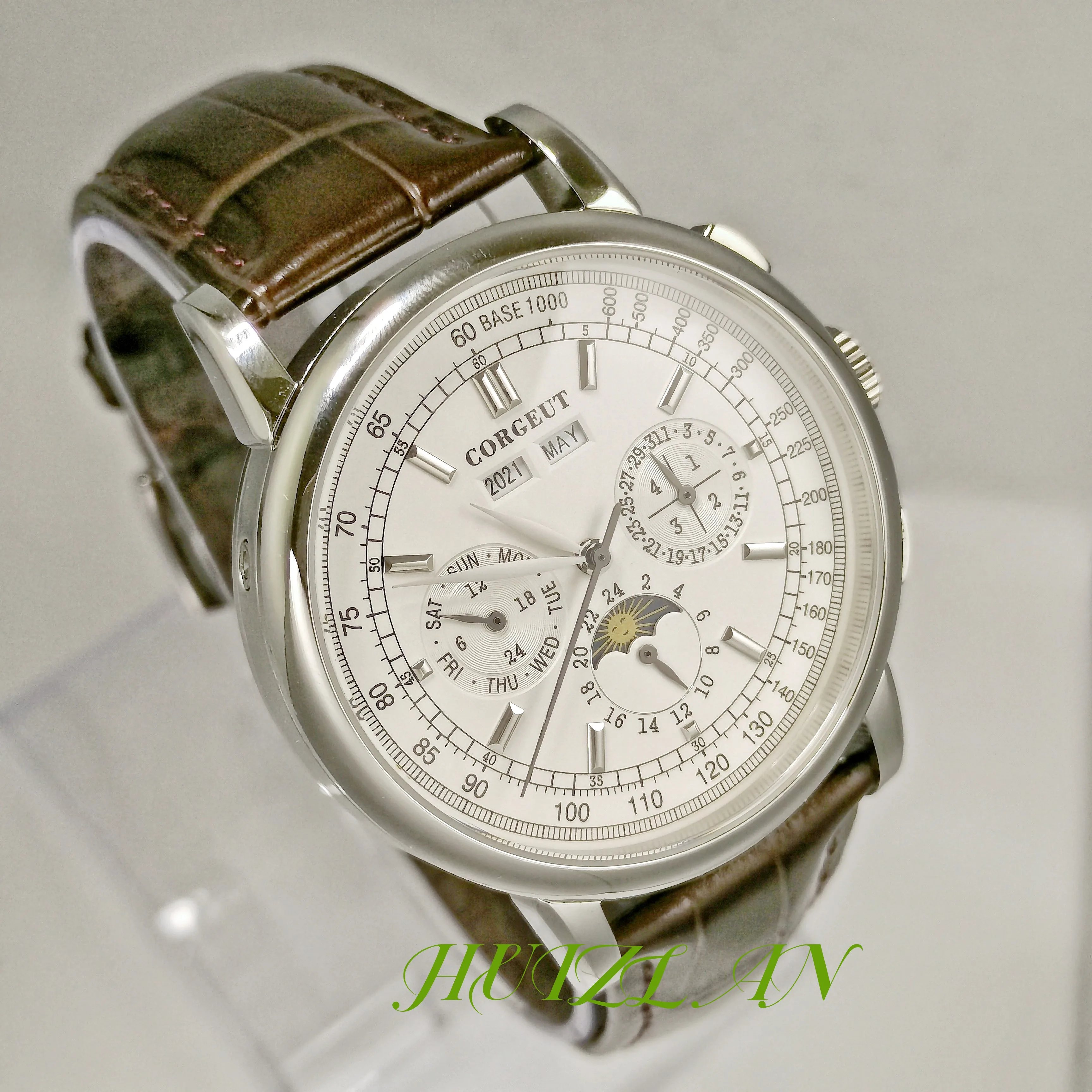 42MM Men's Watch st1655 Seagull Auto Movement Year Date
