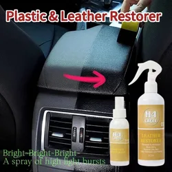 Plastic Leather Restorer Car Interior Shine Spray Coating Polish Long-lasting Cleaner Agent Liquid Car Wax Care Accessories