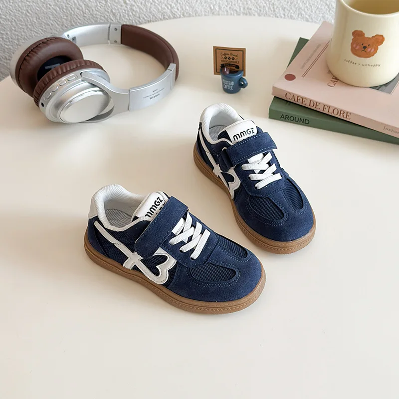 

Осень 2023, детские модные кроссовки для прогулок, детская лоскутная обувь, детские кроссовки с крючками и петлями для девочек, повседневная обувь для мальчиков