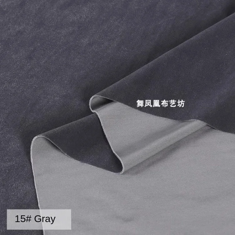 Matte Velvet Fabric Four Sided Elastic Cheongsam Dress Apparel Sewing Fabric Cloth Meters Diy Polyester Spandex Material