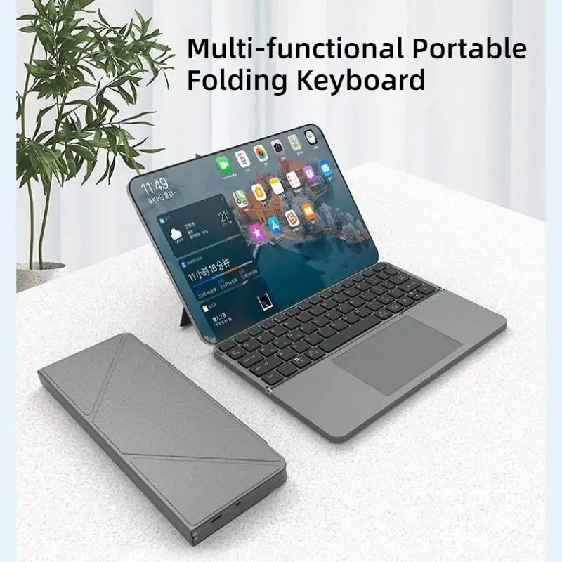 

Multi-Functional Folding Magnetic External Wireless Keyboard Bluetooth Keyboard with Touchpad for Ipad/iphone/android/windows