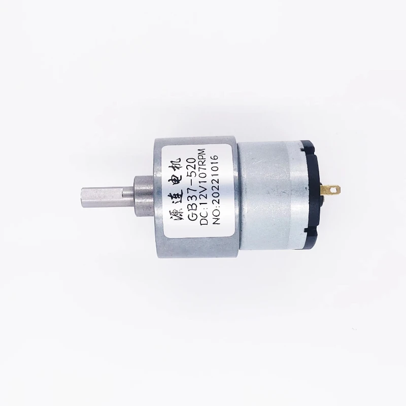 JGB37-520 12V/24V DC Gear Motor 7RPM to 600RPM High Torque Gear Box  Reversible Electric Reduction Geared Motor