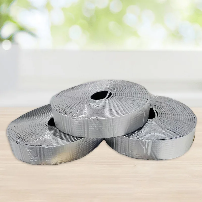 Self Adhesive Aluminum Foil Pipe Insulation Tape Fire Retardant Outdoor Winter Freeze Protection Hot Cold Water Pipe Wrap