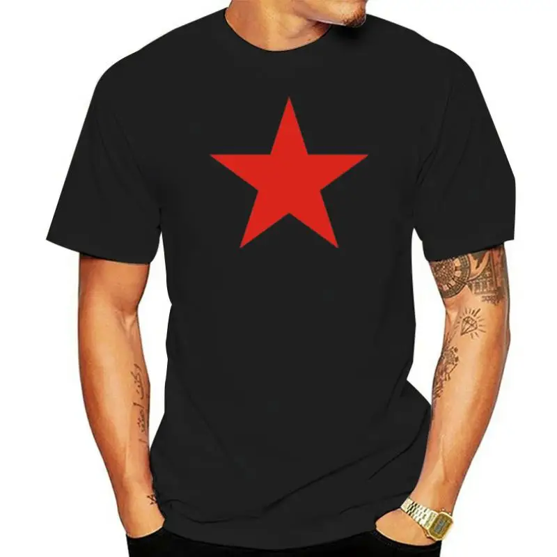 100% Cotton Summer Printed O-Neck Streetwear Red Star  T-Shirt Retro Cuba Communist Political Ringer Order T Shirts