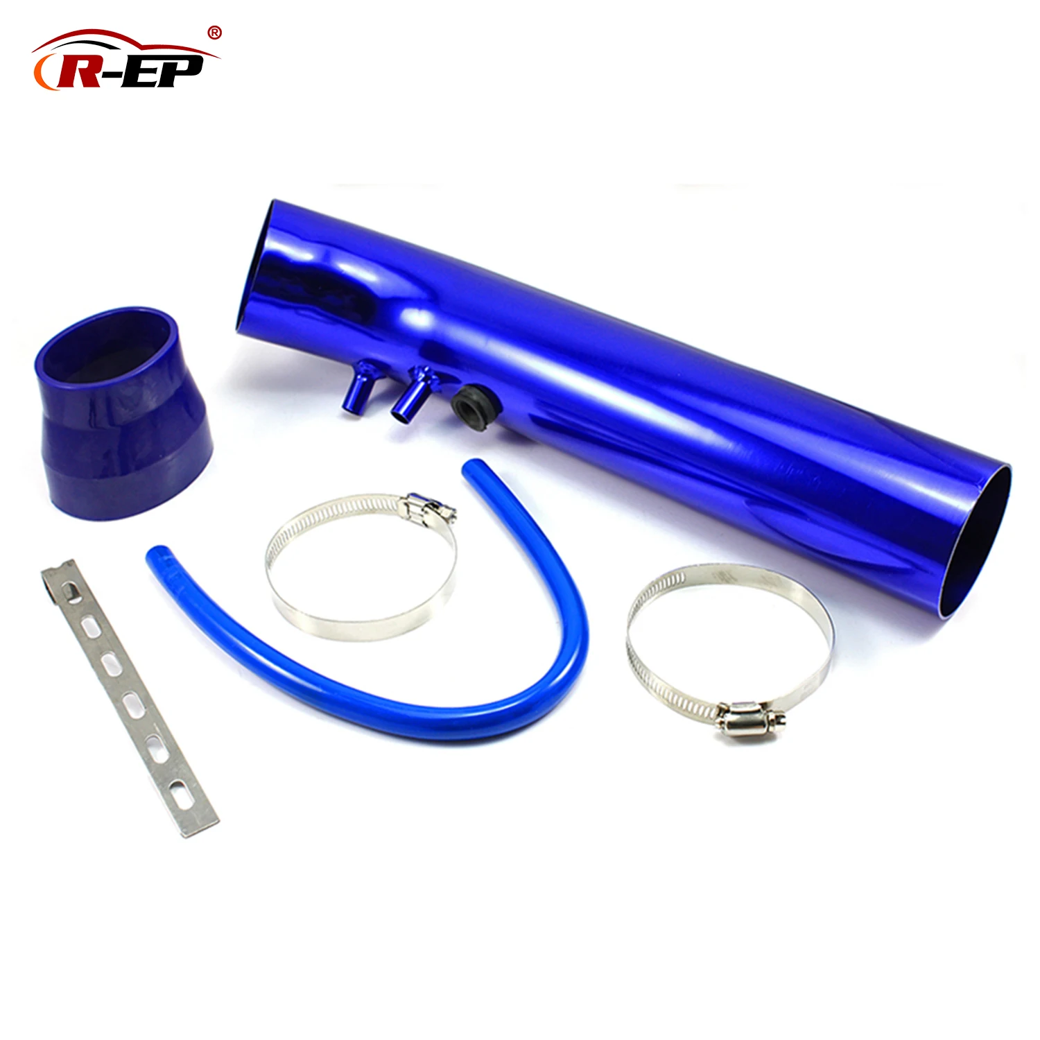 

76mm Universal Car Air Intake Pipe Modification Kit Red Blue Silver 3.0inch Air Intake System Aluminum Pipe with Rubber Hose