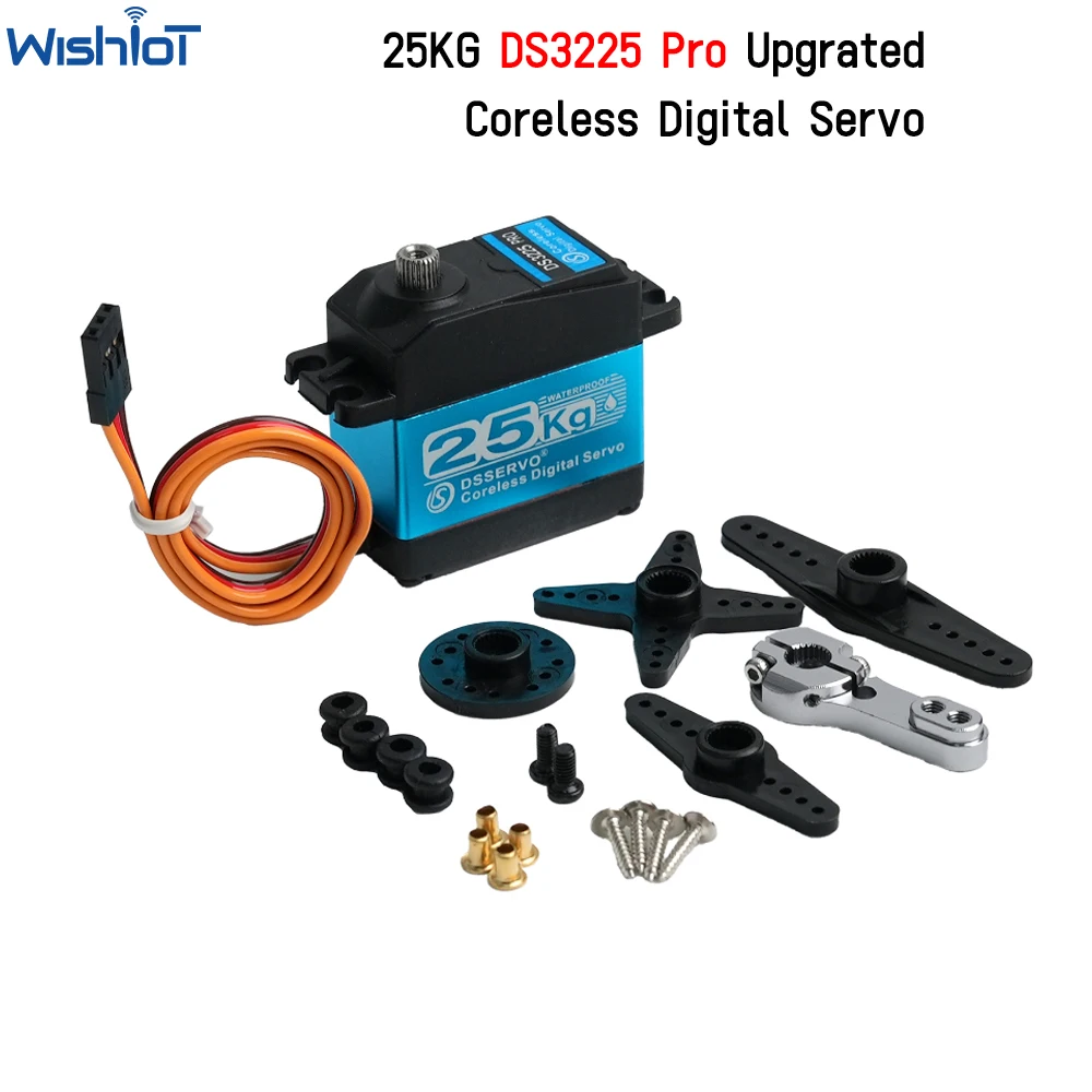 

DS3225 Pro Upgrate 25KG Coreless Digital Servo High Torque 180/270 Degree Waterproof Metal Gear for 1:8 1:10 1:12 RC Car Robot