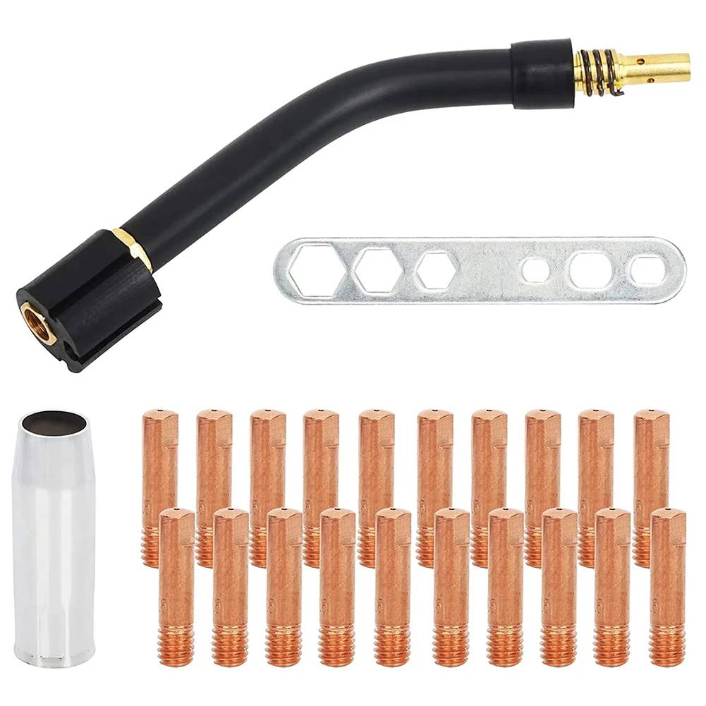 

COFA-20Pcs 0.8Mm MIG Welding Nozzles For 15AK MIG/ Contact Pipe With 1 Gas Nozzle, 1 Tool And 1 Burner