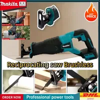 Makita Brushless Reciprocating Saw Cordless Portable Power Tools with 4pcs Saw Blades Compatible with 20V 18V Batteries
