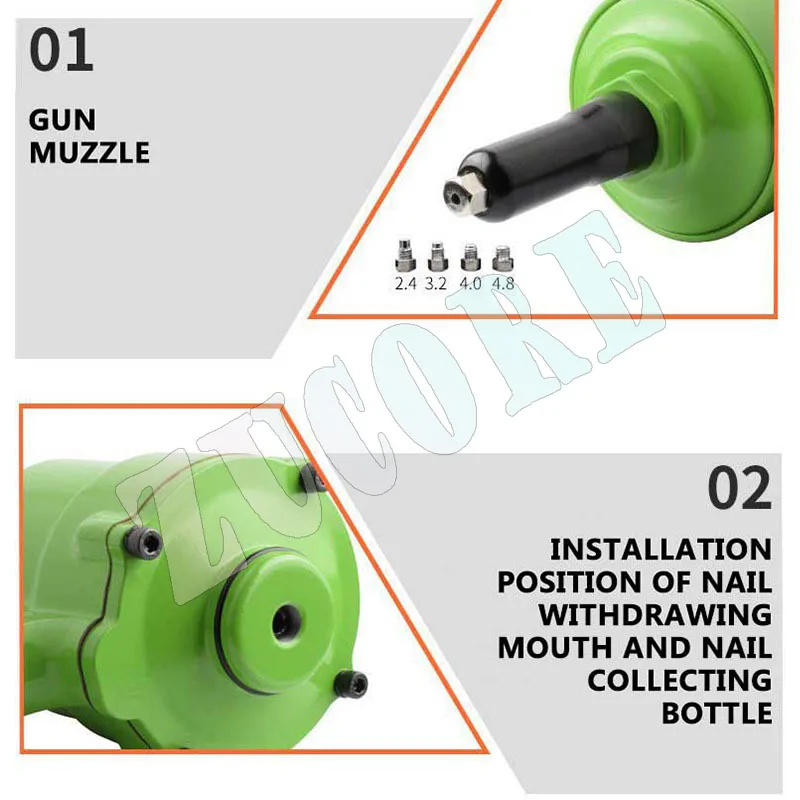 كماشة هوائية من نوع المسدس، إطلاق أوتوماتيكي صناعي هوائي