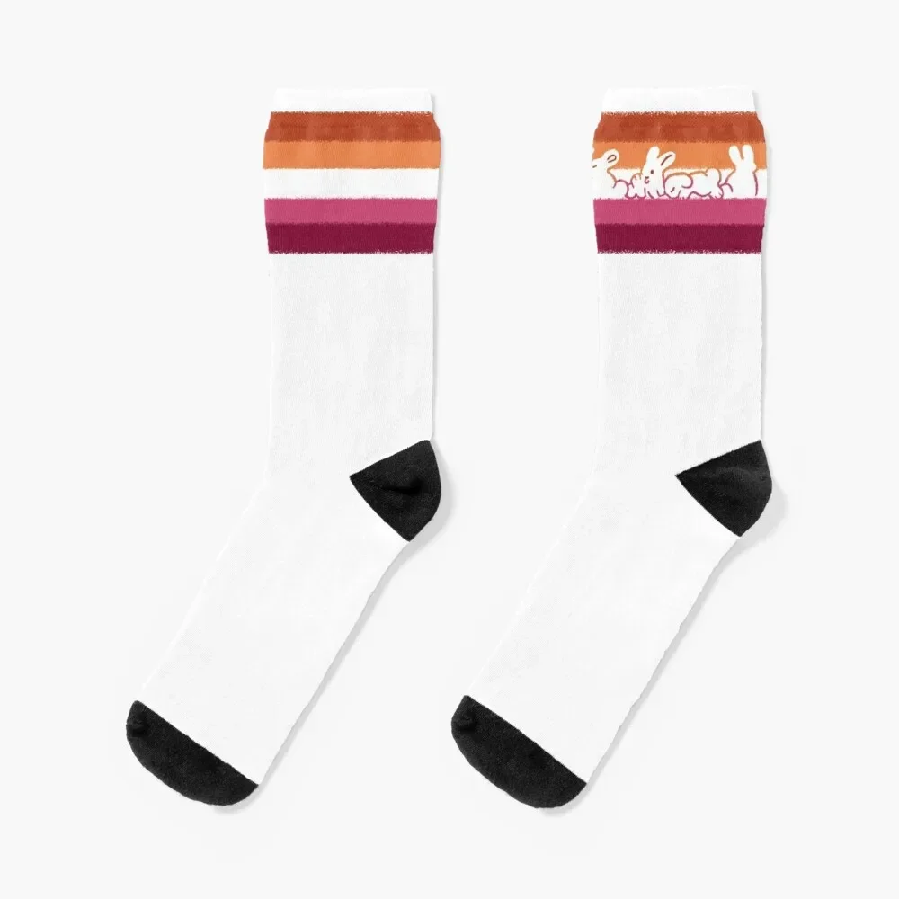 Lesbian Pride Rabbits Socks designer japanese fashion Socks Woman Men's