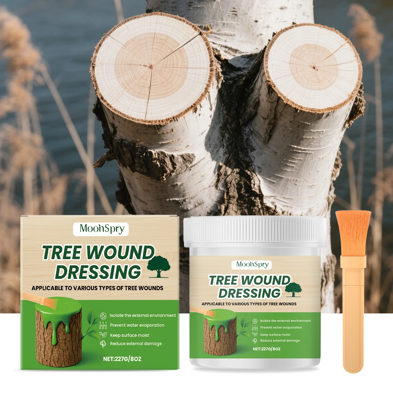 

MoonSpry Tree Wound Healing Cream Gentle Formula Apply to Tree Seedlings Rainproof Water Washout Protective Cream