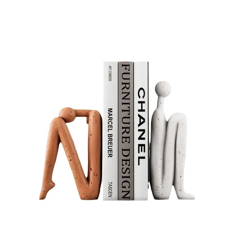 

Modern light luxury creative character book file TV cabinet abstract ornament, high-end wine cabinet