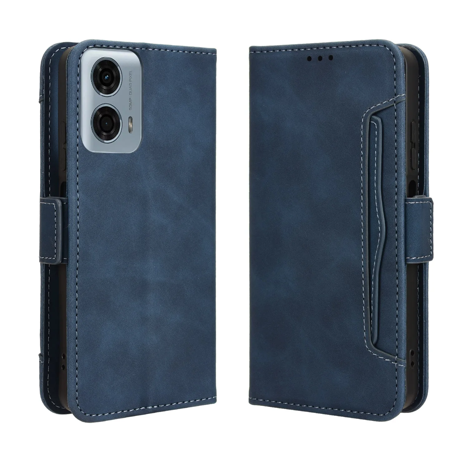 Flip Leather Cover For Motorola Moto G34 G32 G60 G42 G50 G40 Fusion 5G Separate Type Many Card Slot Wallet Shockproof Phone Case