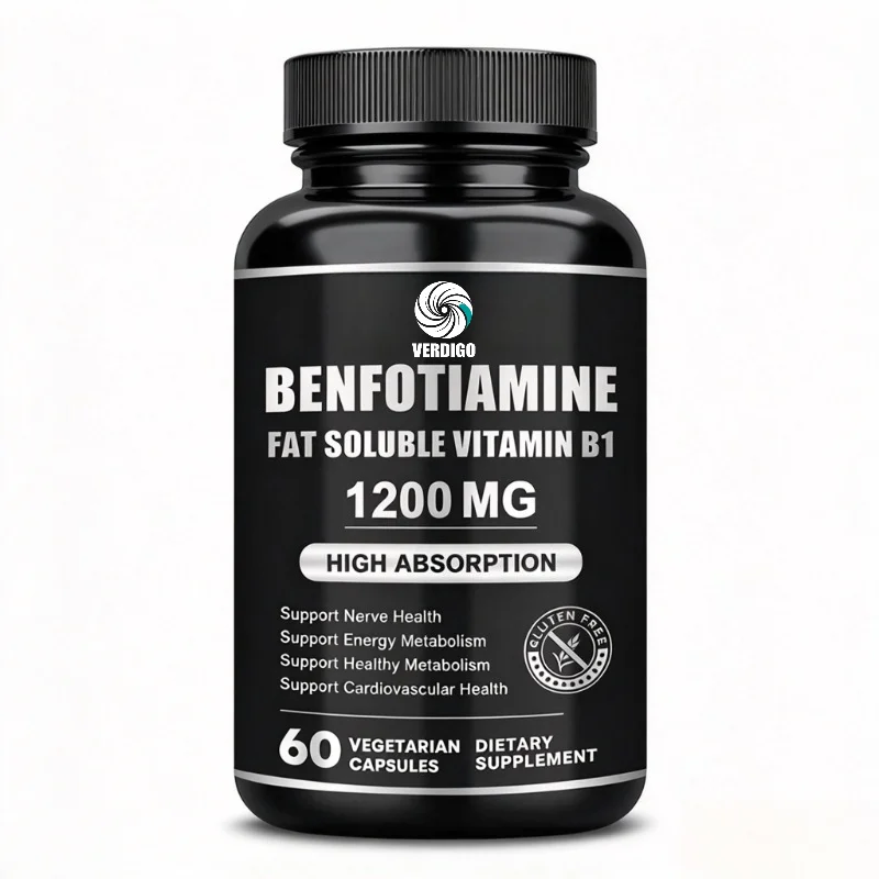 Benfotiamine Capsules - Help Maintain Healthy Glucose Metabolism, Nerve Health, Cellular Protection, Antioxidant - Vitamin B1