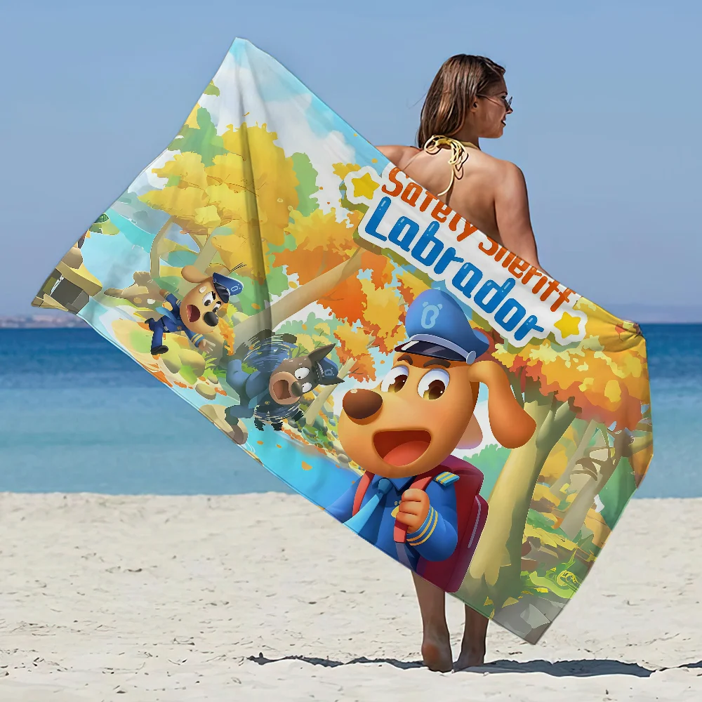 منشفة ساونا هدية PoolGym Beach L-LabradorS S-Safety Travel S-Sheriff دش سريع الجفاف مناشف رياضية للتخييم ناعمة