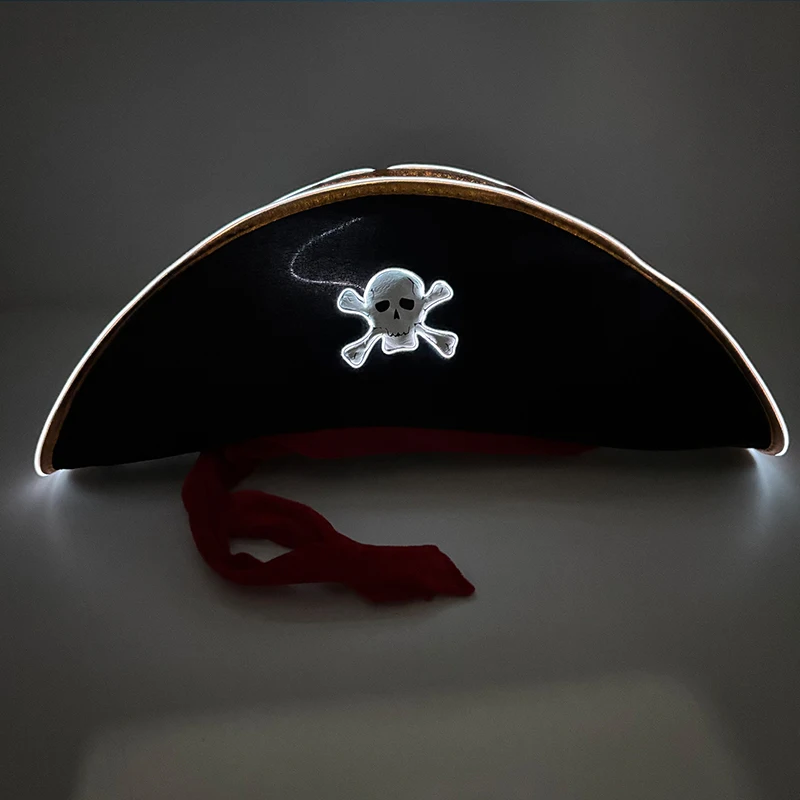 LED Light-Up Pirate Hat & Party Mask – detail image 25