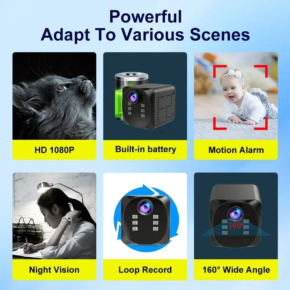 New WD19 HD WiFi Wide Angle Camera, Indoor and Outdoor Security Surveillance, Infrared Night Vision Baby Surveillance