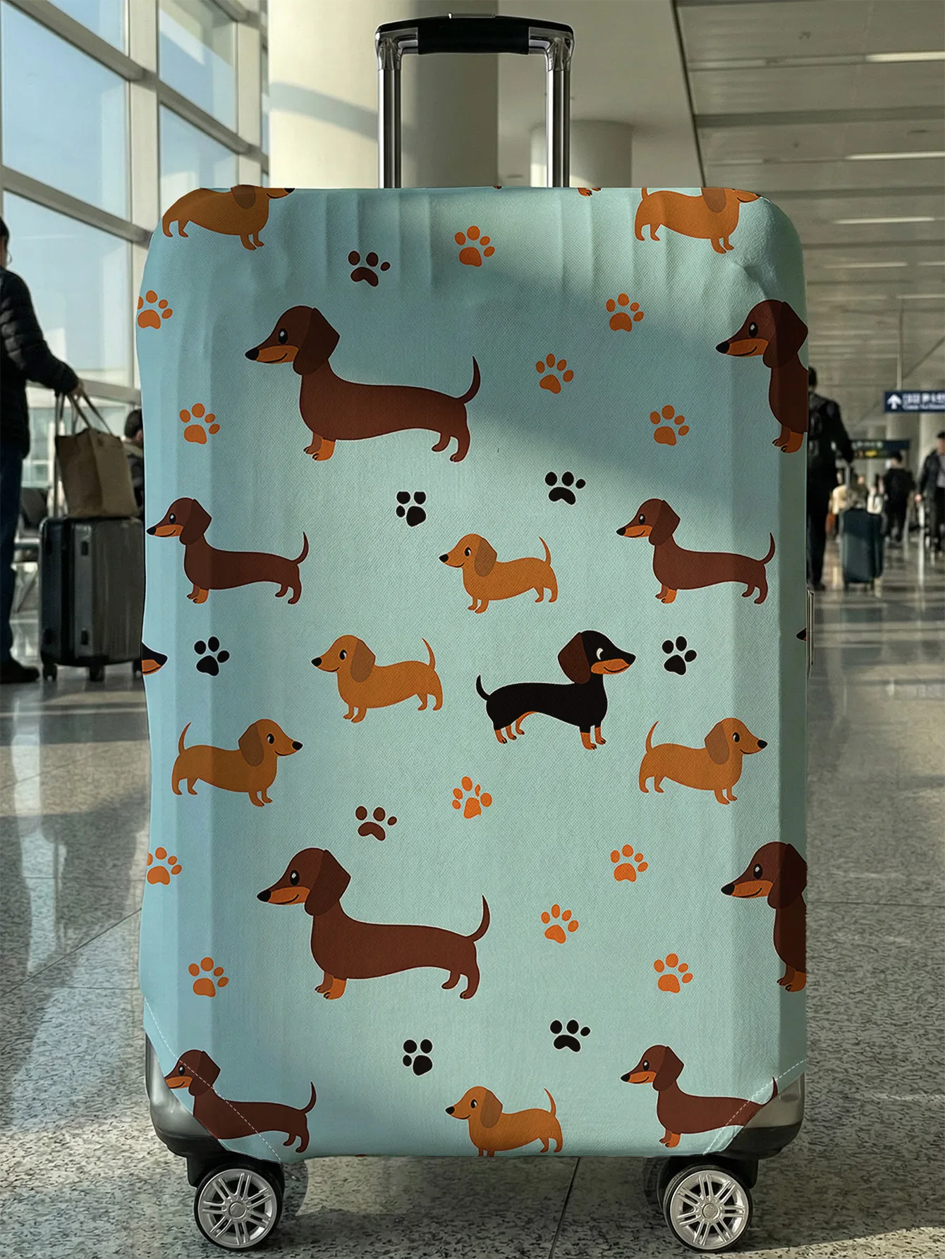 

Защитный чехол для багажа с принтом собачьих лапок, подходит для чемоданов 18-32 дюймов, чехлы для ручек чемоданов, дорожные аксессуары.
