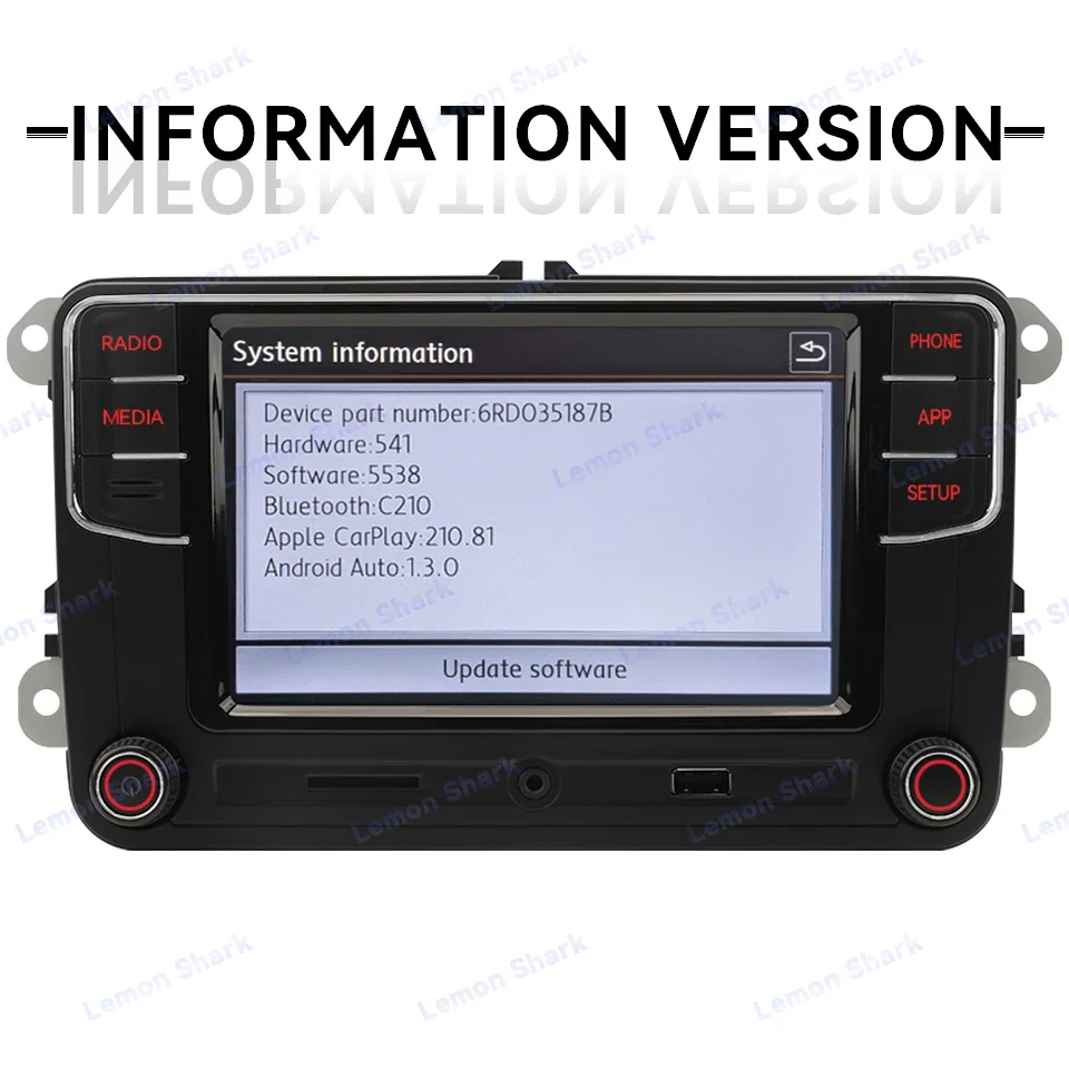 راديو السيارة MIB Carplay 6RD035187B Noname RCD330 Plus Android Auto AUX Headunit لـ VW Caddy Jetta MK5 MK6 Golf 5 6 POLO Passat CC