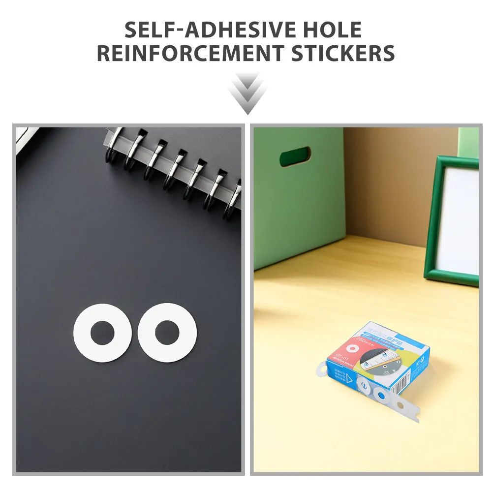 750Pcs Hole Reinforcement Stickers Self-Adhesive Paper Hole Protectors Clear Rings for Loose Leaf Paper Office School Supplies