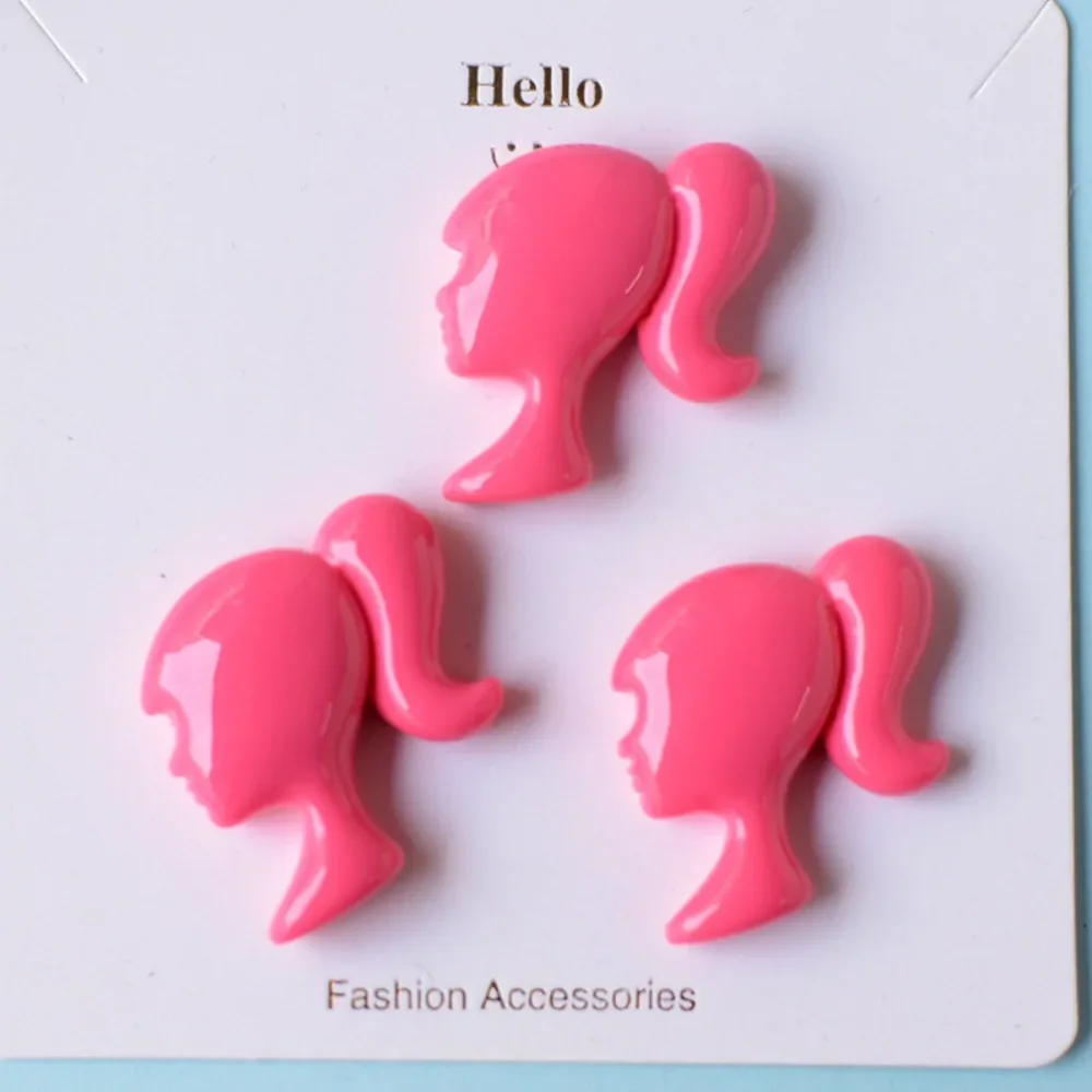 5pcs Cute Barbie Resin Fitting Cartoon DIY Dosing Mobile Phone Case Ordinary Key Tool Headwear Hair Accessories Accessory Toys