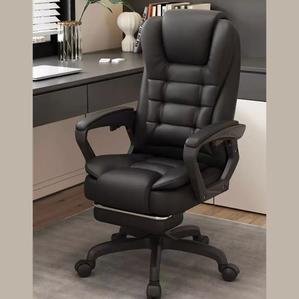 Swivel Reclining Features Large Office Chair Modern Home Design Synthetic Leather Executive Office Chair  with Footrest
