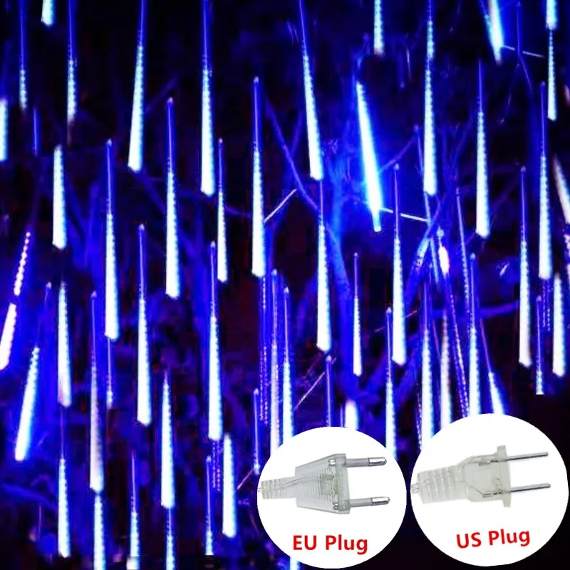 1/2/3/4 Set LED Meteor Shower Lights Outdoor Waterproof Falling Raindrop Fairy for Christmas Holiday Party Patio Decor 30/50CM