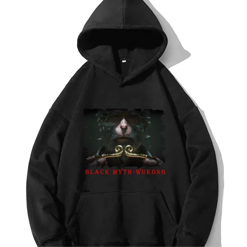 Hot Selling Men's Fashion  Hoodie With Black Myth Wukong Loose Causal Tops Kid Adult Spring Summer Fall Winter Day-wear