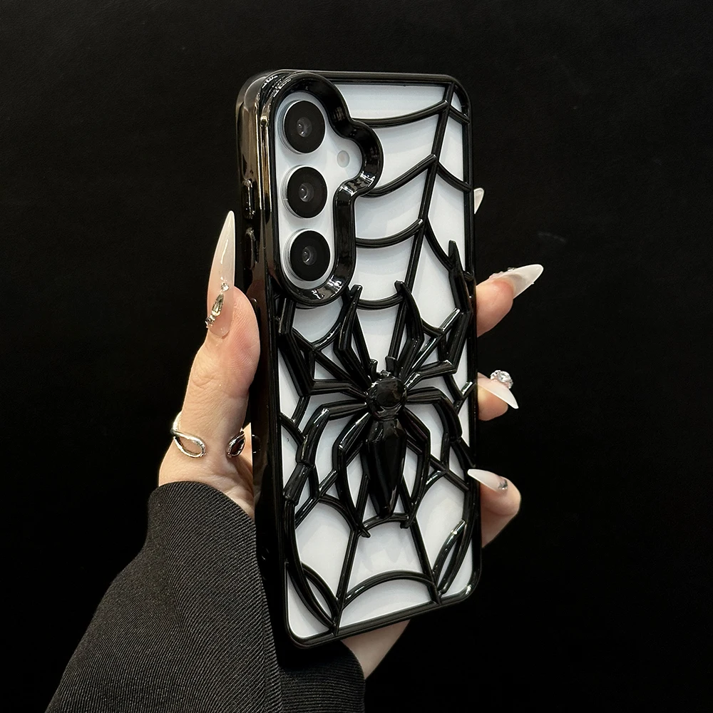 Coole 3D Spider Hollow Dissipate Heat Handyhülle für Samsung Galaxy A16 A13 A26 A36 A56 A54 A55 A06 A04 Weiche Silikonhülle – Detail 4