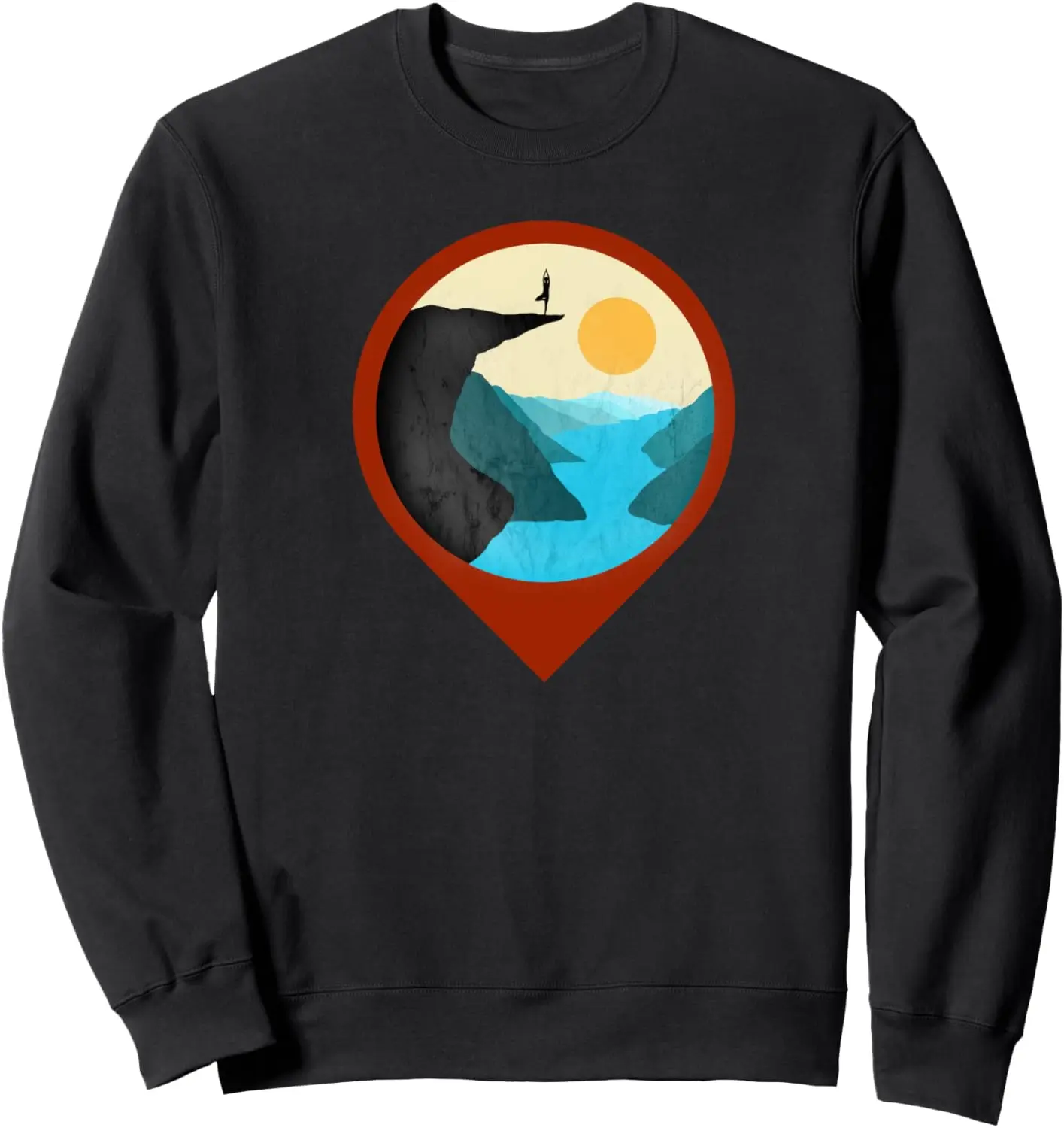 Troll tongue I Yoga in the Fjord Scandinavia Sweatshirt