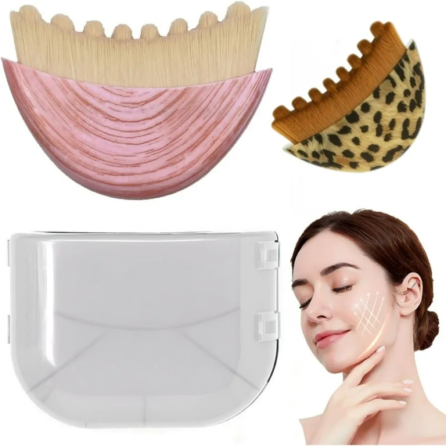 

2PCS Multi-Use Facial Cleansing Brush, Soft Dense Bristles for Gentle Face Massage, Ergonomic Manual Skincare Tool