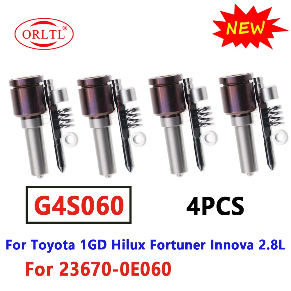 ORLTL G4S060 Diesel Fuel Nozzle g4s60 G4 Ful Nozzle For Toyota Hilux 1GD Fuel Injector 236700E060 236700E070 2367009460 4PCS