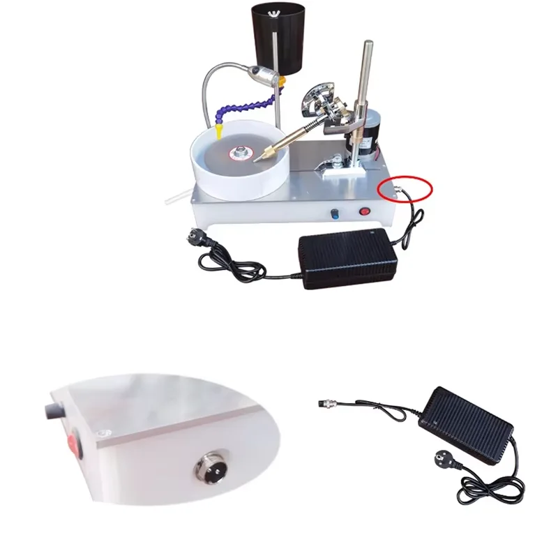 ماكينة طحن الأحجار الكريمة الصغيرة 120 وات 2800 دورة في الدقيقة أداة تلميع المجوهرات مطحنة اللفة المسطحة لعمل قطع الأحجار الكريمة