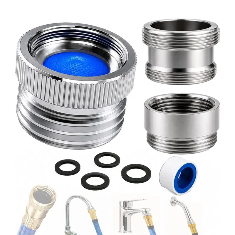 LUCKshopping Chrome Brass Faucet To Garden Hose Adapter, Sink Faucet To Hose Adapter With Aerator Faucet Adapter