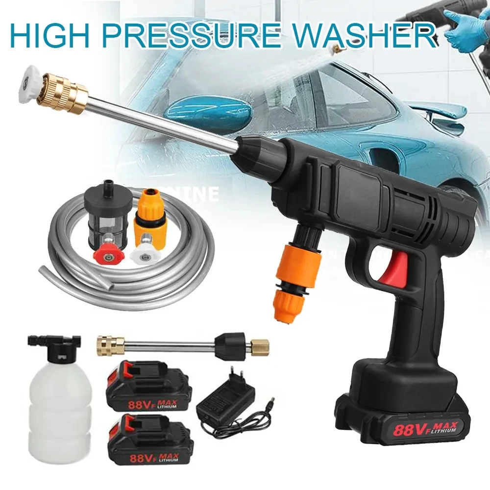 High Pressure Washer Cordless Car Wash Water Gun Tool Spray Gun Battery Foam Cleaning Machine Power Tool for Makita 18V Battery