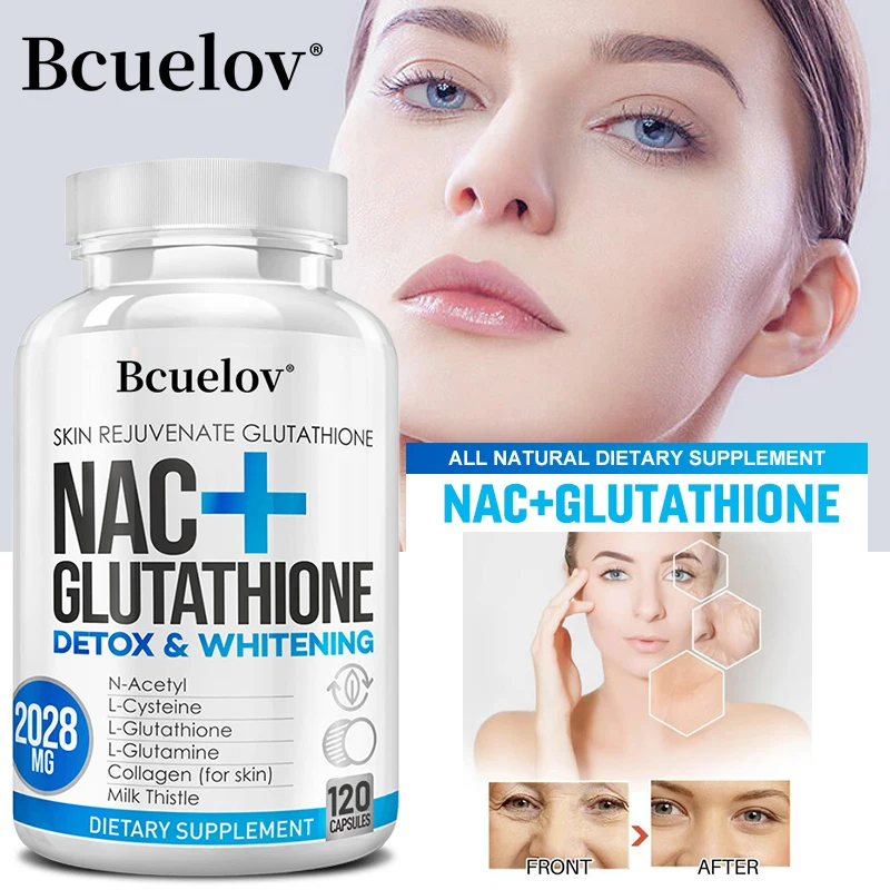 NAC Glutathione Whitening Anti-aging Acne Scars and Dark Spots Immune Health Support Liver Function Support Skin