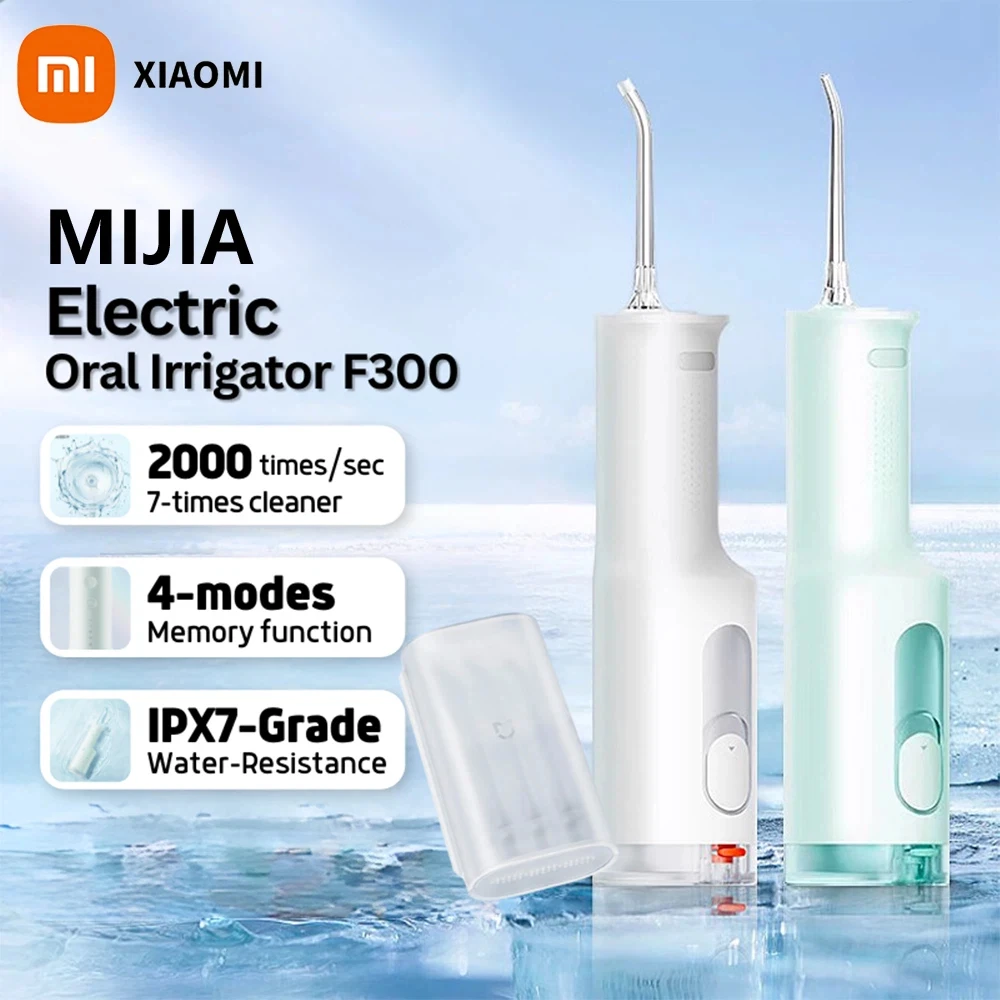 

Портативный ирригатор для полости рта XIAOMI MIJIA F300, водный флоссер, отбеливатель зубов, очиститель зубов Waterpulse MEO703